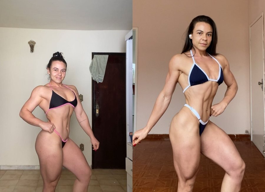 Antes e depois de aluna do Team Miletnar